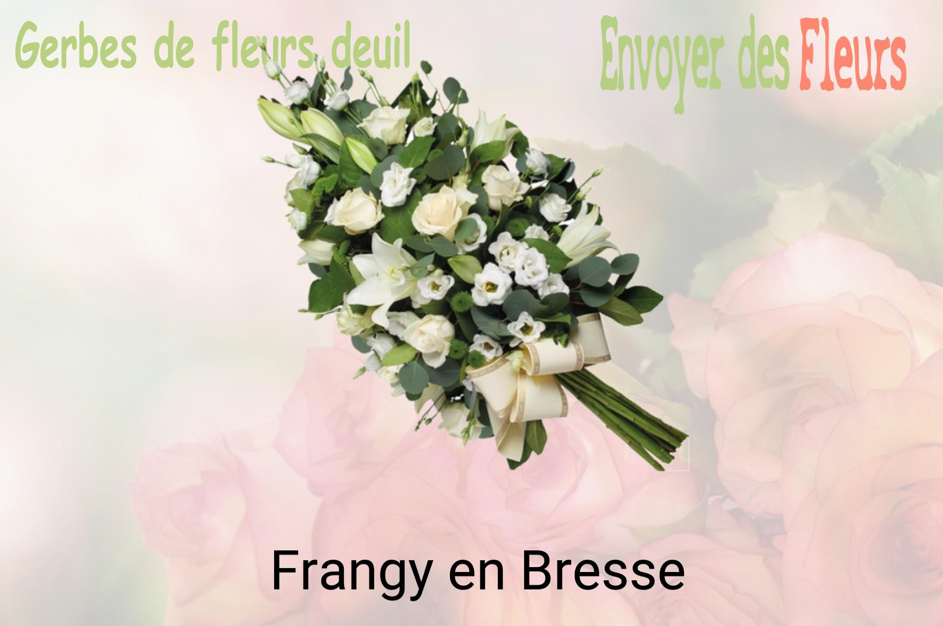 Gerbe de fleurs de deuil livrée à Frangy-en-Bresse